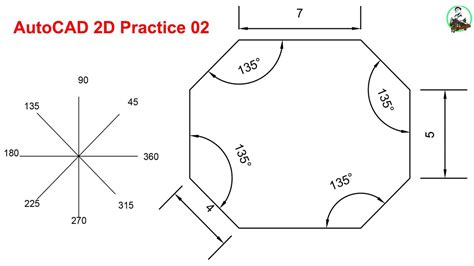 Draw A Line With Angle In Autocad Youtube