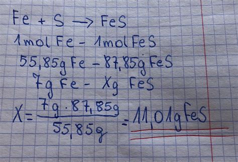 Oblicz Ile Gram W Siarczku Elaza Ll Powstaje W Wyniku Reakcji G