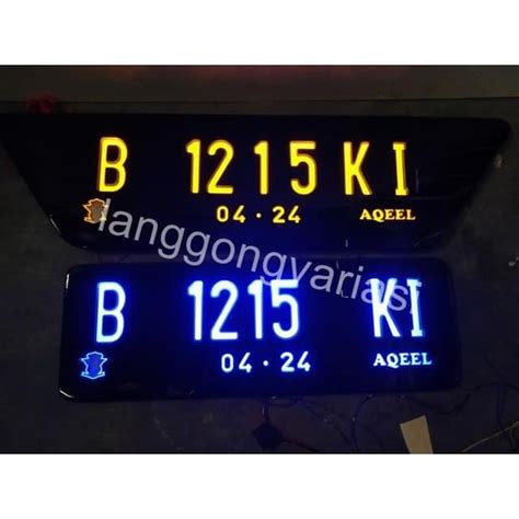 Jual Variasi Plat Nomor Lampu Led Nyala Di Angka Custom Toyota Harrier