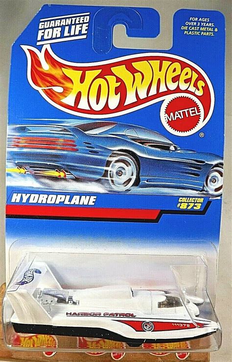 Hot Wheels Collector Hydroplane White Black W Mw Spokes Malaysia Base Contemporary
