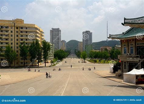 Cityscape Kaesong North Korea Editorial Stock Image Image Of City