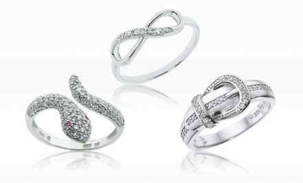 Cz And Sterling Silver Ring Groupon Goods