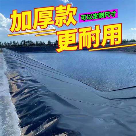 鱼塘防渗膜土工膜防漏防水布鱼池护坡塑料黑色pe加厚养殖专用地膜虎窝淘