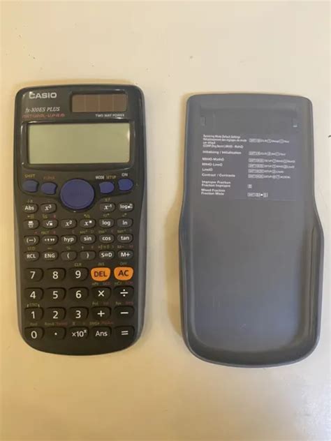 CASIO FX 300ES PLUS Scientific Calculator Solar With Cover Grey Black