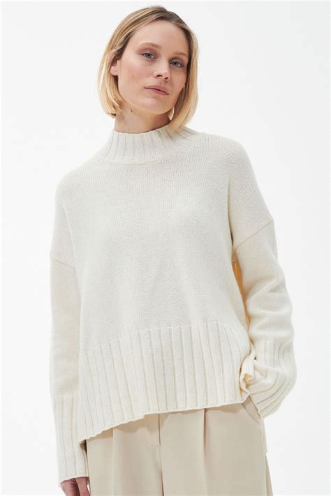 Buy Barbour White Winona Funnel Neck Jumper From Next Ireland