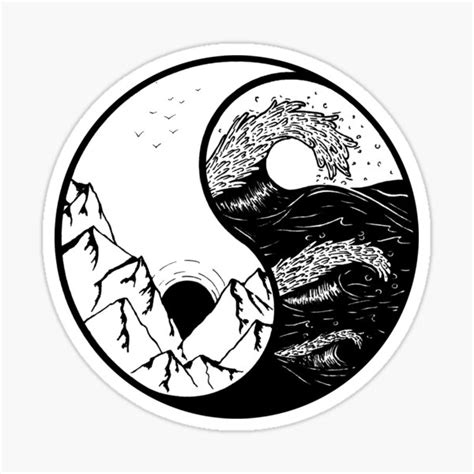 Ying Yang Stickers Redbubble