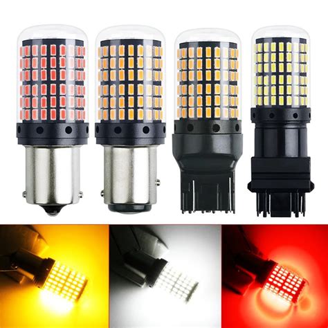 หลอดไฟเลยวสาหรบ 3014 144Smd Canbus S25 1156 P21W Ba15S Led Bay15D