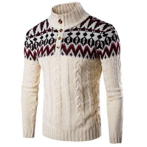 England Style Mens Sweaters Winter Fashion Pullovers Turtleneck Knitting Casual Sweater Coat