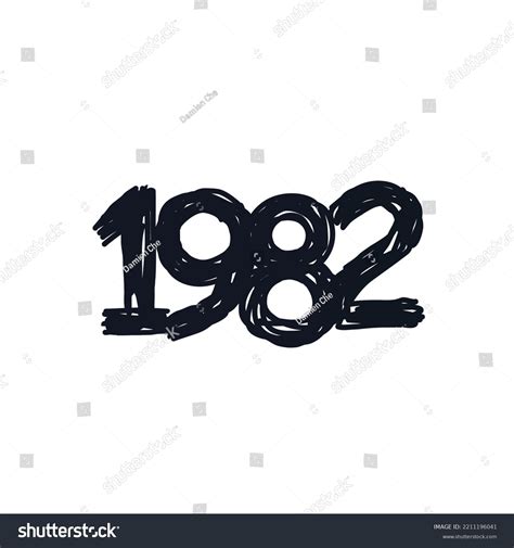 1982 birthday celebration logo icon sign Made in - Royalty Free Stock ...