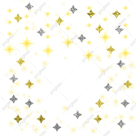 Efeito De Luz De Quatro Estrelas De Prata Png Brilho Estrela Efeito