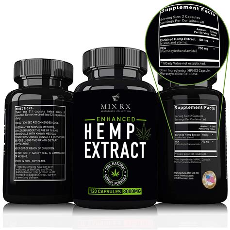 2 Pack Hemp Oil 240 Capsules 3000mg For Relief Maximized Potency Hemp Capsules Made In Usa