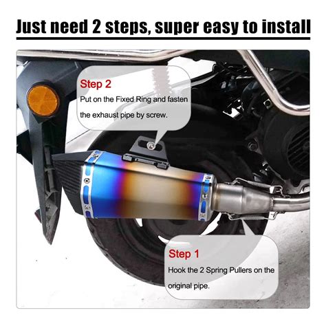 Motorcycle Exhaust Pipes 51mm Motorcycle Exhaust Muffler Pipe Super ...