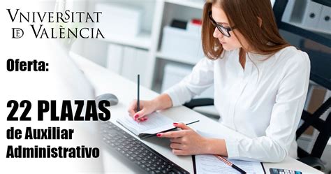 Oferta De Plazas De Auxiliar Administrativo En La Universitat De