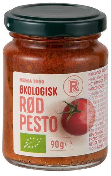 Rød pesto 90 g tilbud hos Rema 1000