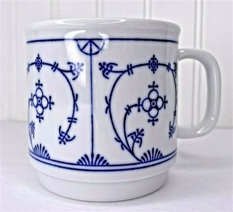 Kahla Germany Au Saks Mug Cup White Blue Blau Original Tea Coffee