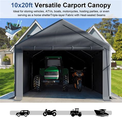 Grezone 10 X 20 Ft Outdoor Canopy Carport Portable India Ubuy