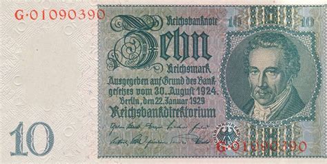 Deutschland Deutsches Reich Drittes Reich Mark Reichsbanknote