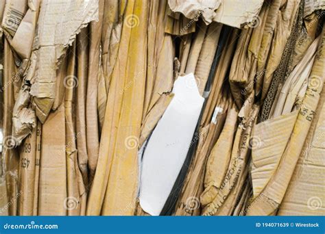 Pile Of Cardboard Waste Stock Image Image Of Recycled 194071639