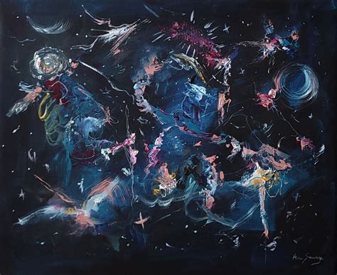 Bataille Stellaire Par Me Sauvage Peinture Artsper