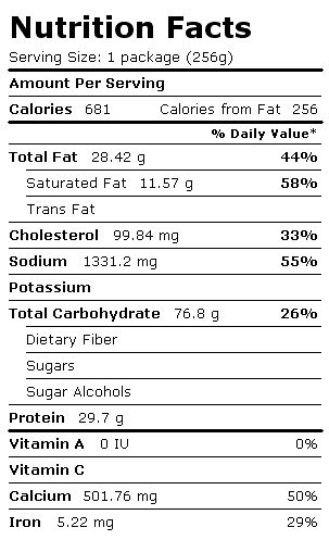 Hot Pockets Ham N Cheese Stuffed Sandwich Frozen Nutrition Facts