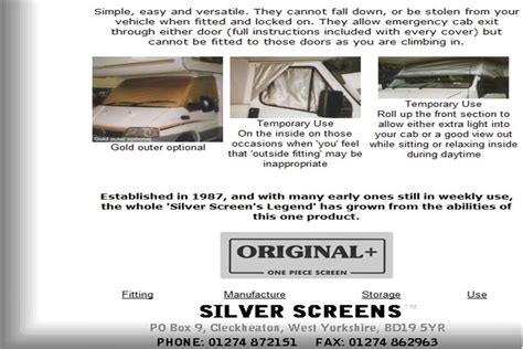 Silver Screens the original and best Motorhome cab window insulation