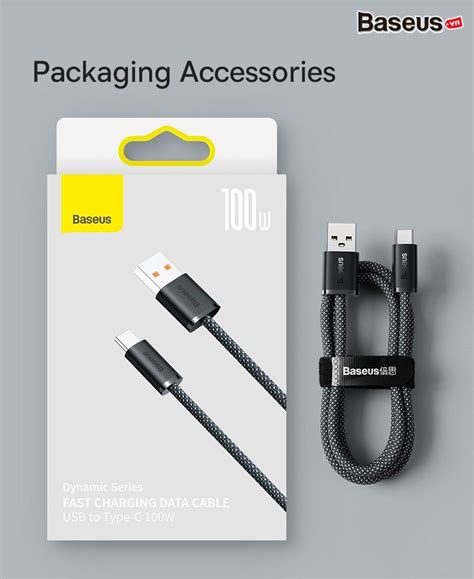 Baseus Dynamic Series Fast Charging Data Cable Usb To Type C 100w 1m Blue Techmall Vietnam