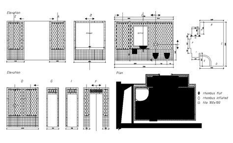 Bathroom Elevation Design Dwg File Cadbull