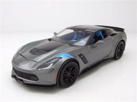 Maisto Modellauto Chevrolet Corvette C Grand Sport Grau Metallic