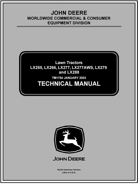 John Deere Lx279 Lawn Garden Tractor Service Repair Manual By 163757