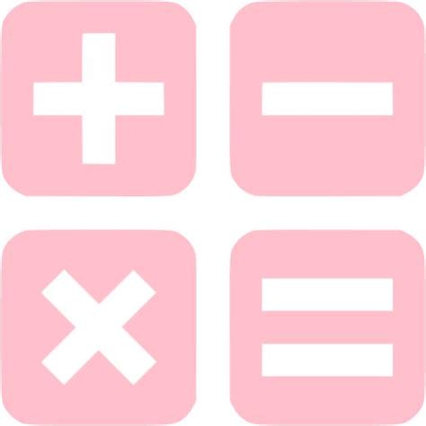 Pink math icon - Free pink math icons