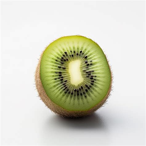 Premium Photo There Is A Kiwi Fruit Cut In Half On A White Surface