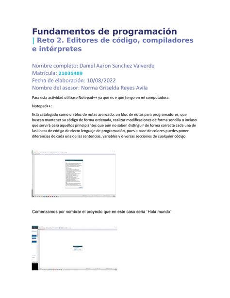 Sanchez Daniel R2 U1 EDITORES DE CÓDIGO Fundamentos de programación