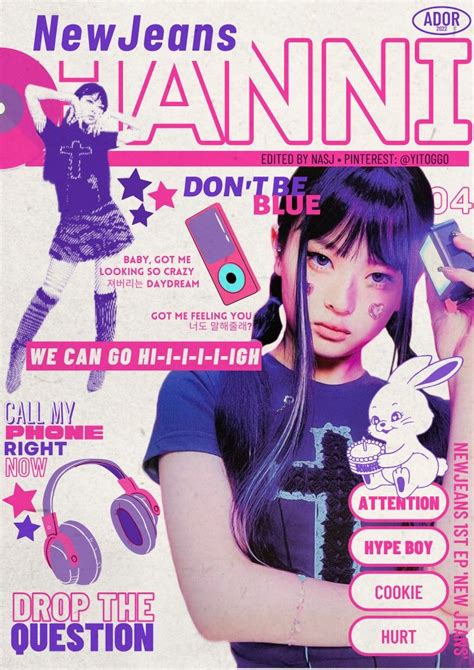 Newjeans Hanni Poster Edit Mini Poster Poster Art Cute Poster