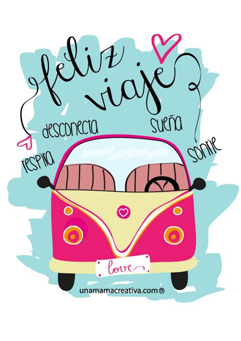 Ilustración "Feliz Viaje" - Una mamá Creativa