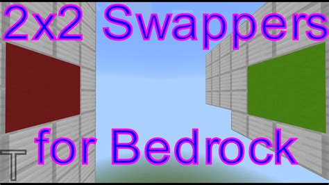 Tutorial Simple Bedrock 2x2 Wall Block Swapper Bedrock Only YouTube