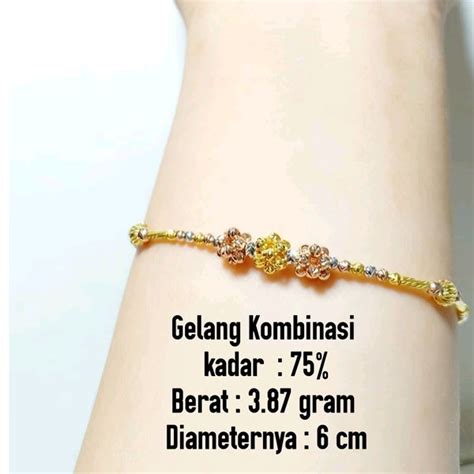 Jual Gelang Kombinasi Kadar 75 Persen Di Lapak Toko Emas Jfaf Bukalapak