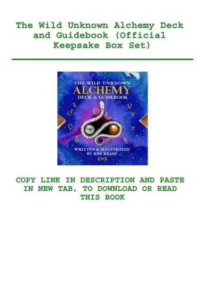 Read The Wild Unknown Alchemy Deck And Guidebook Official Keepsake