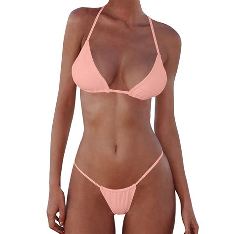 Kcodviy Women Bandeau Bandage Sexy Bikini Set Push Up Swim Suits For