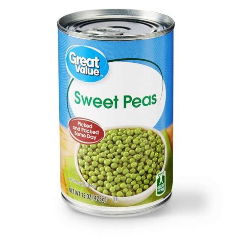 Great Value Sweet Peas Can 15 Oz 12 Pack