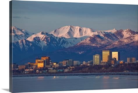 Downtown Anchorage Skyline, Spring, Southcentral Alaska | Great Big Canvas