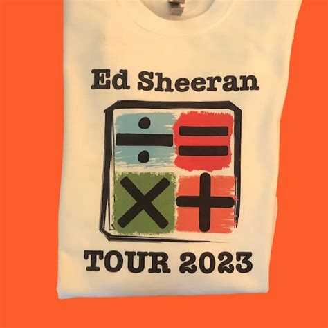 Ed Sheeran Mathematics Tour Etsy