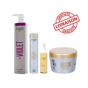 kit capillaire complet de lissage et entretien AMR protéine VIOLET