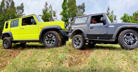 Maruti Suzuki Jimny Vs Mahindra Thar How Do They Perform Off Road Video