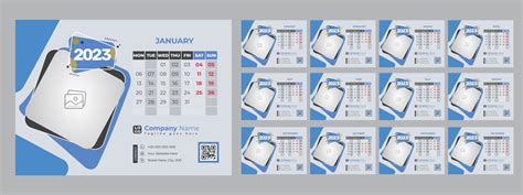 Print2023 Desk Calendar Design Template 16187537 Vector Art at Vecteezy