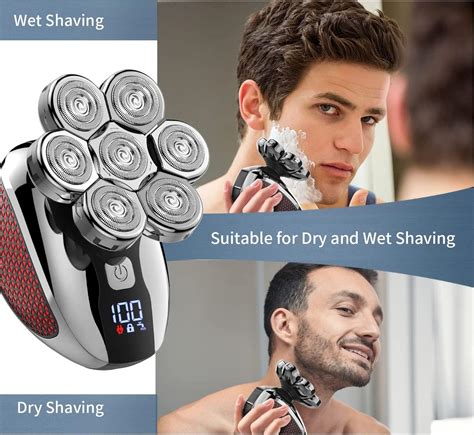 Homsor 7d Waterproof Head Shaver For Bald Men Electric Shaver With Trimmer Mens Grooming Kit