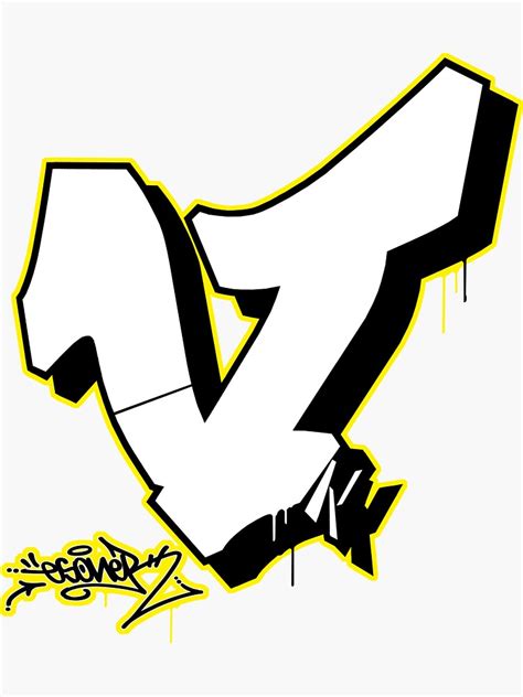 "LETTER V BY ESONE URBAN GRAFFITI STREET STYLE " Sticker for Sale by GraffitiBomberZ | Redbubble