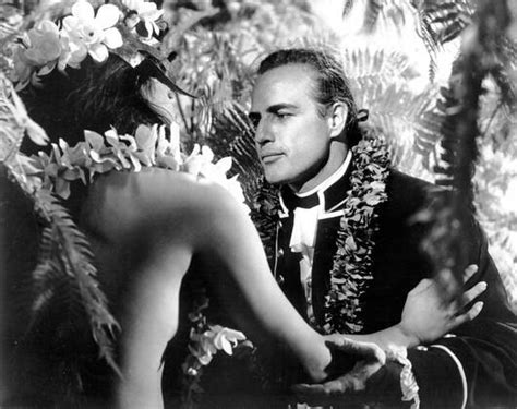 Mutiny On The Bounty Movie Set Pictured Marlon Brando As St