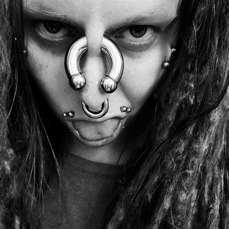 Septum Mouth And Extreme Bridge In Body Modification Piercings