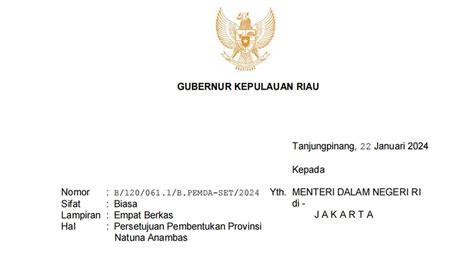 Gubernur Kasih Restu Kabupaten Natuna Dan Anambas Pisah Dari Kepri