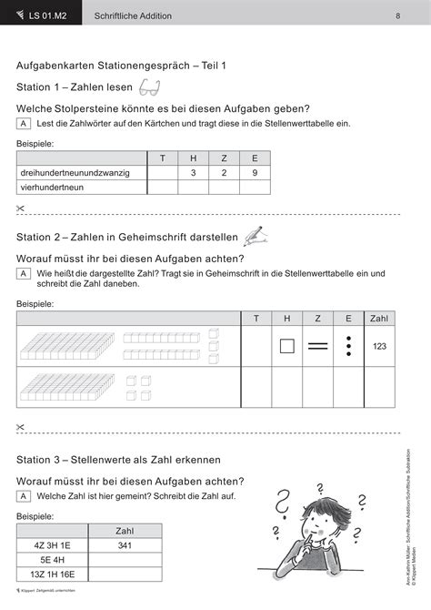 Grundschule Unterrichtsmaterial Mathematik Grundrechenarten